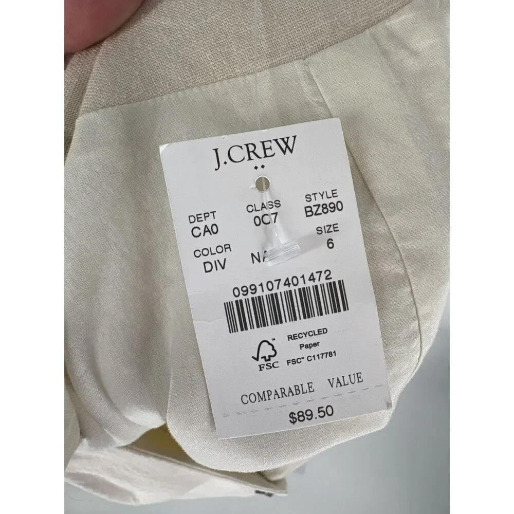 J.CREW Cream Button Front Vest